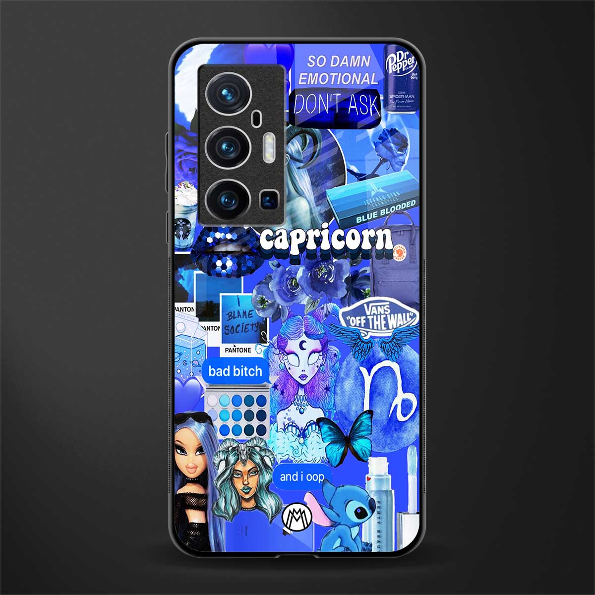capricorn aesthetic collage glass case for vivo x70 pro plus image