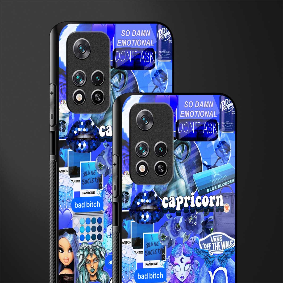 capricorn aesthetic collage glass case for poco m4 pro 5g image-2
