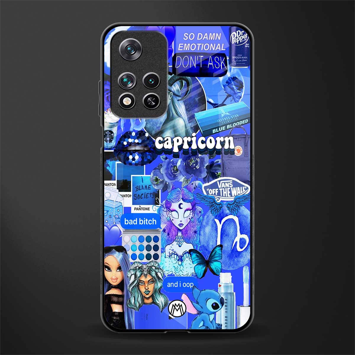 capricorn aesthetic collage glass case for poco m4 pro 5g image