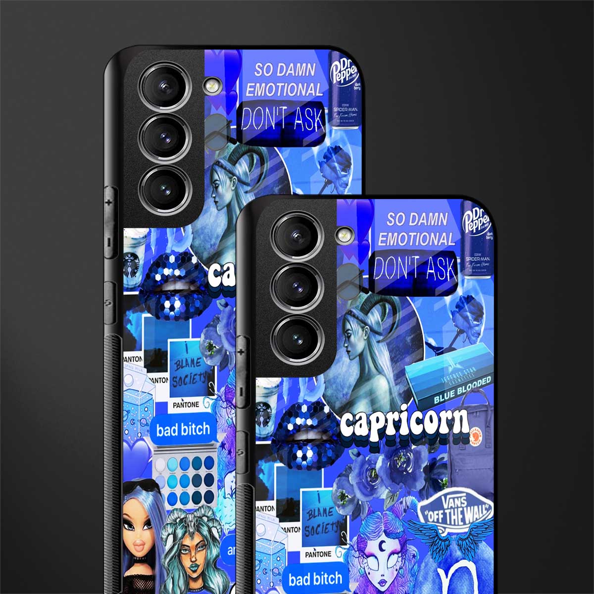 capricorn aesthetic collage glass case for samsung galaxy s22 5g image-2