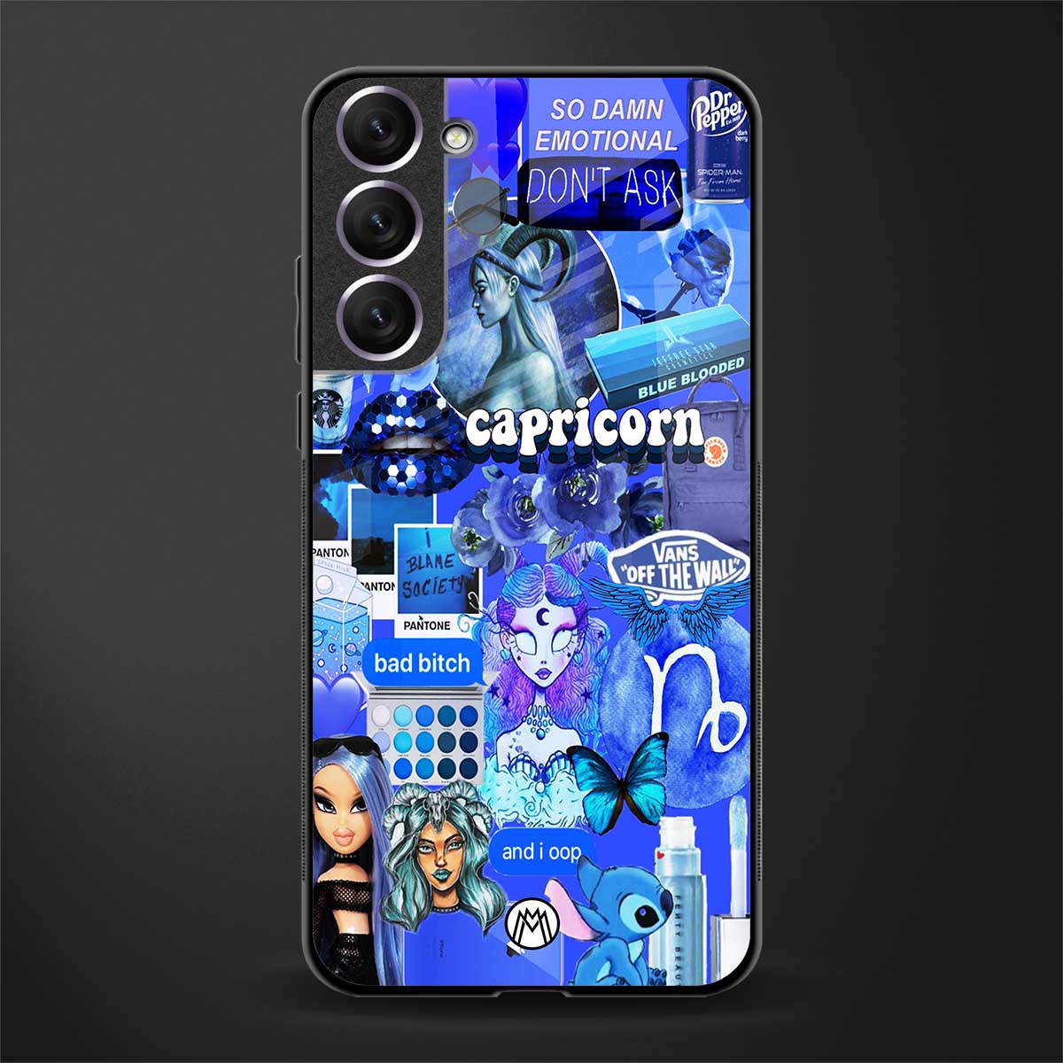 capricorn aesthetic collage glass case for samsung galaxy s21 plus image