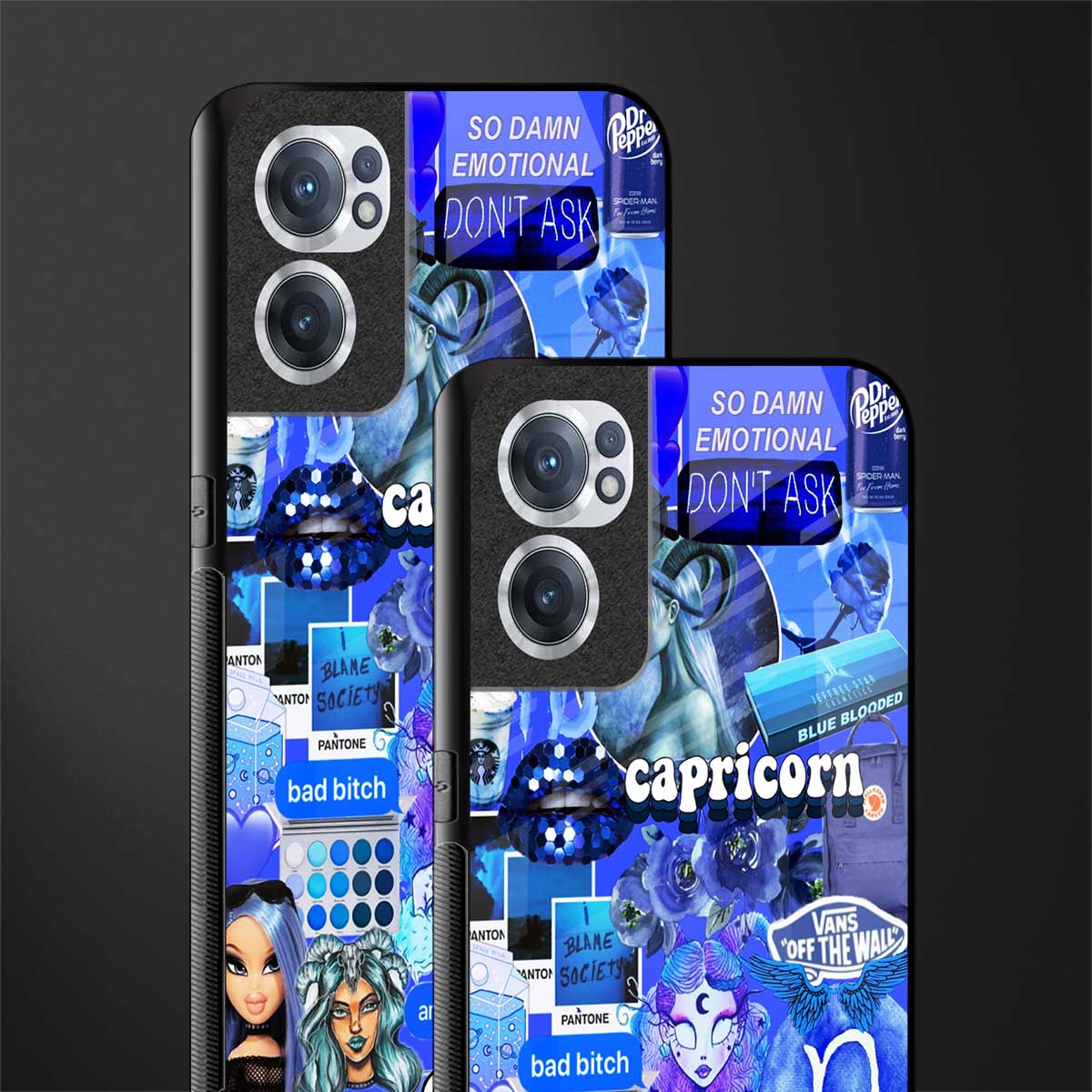 capricorn aesthetic collage glass case for oneplus nord ce 2 5g image-2