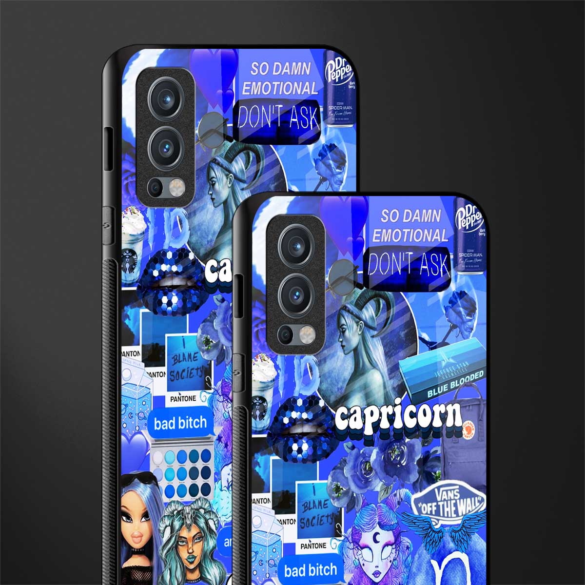 capricorn aesthetic collage glass case for oneplus nord 2 5g image-2