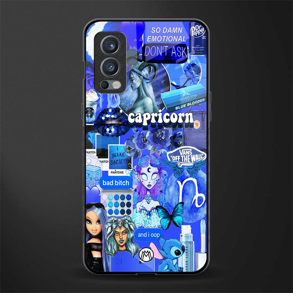 capricorn aesthetic collage glass case for oneplus nord 2 5g image