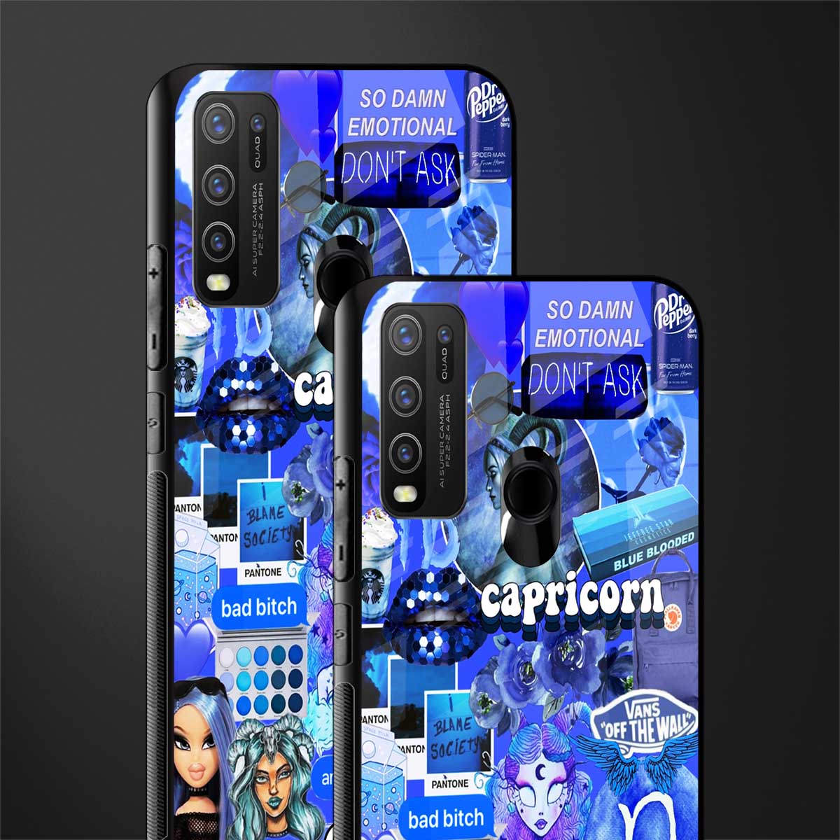 capricorn aesthetic collage glass case for vivo y50 image-2