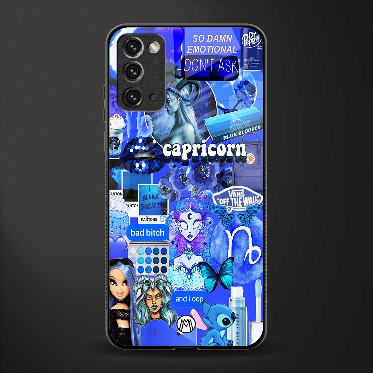 capricorn aesthetic collage glass case for samsung galaxy note 20 image