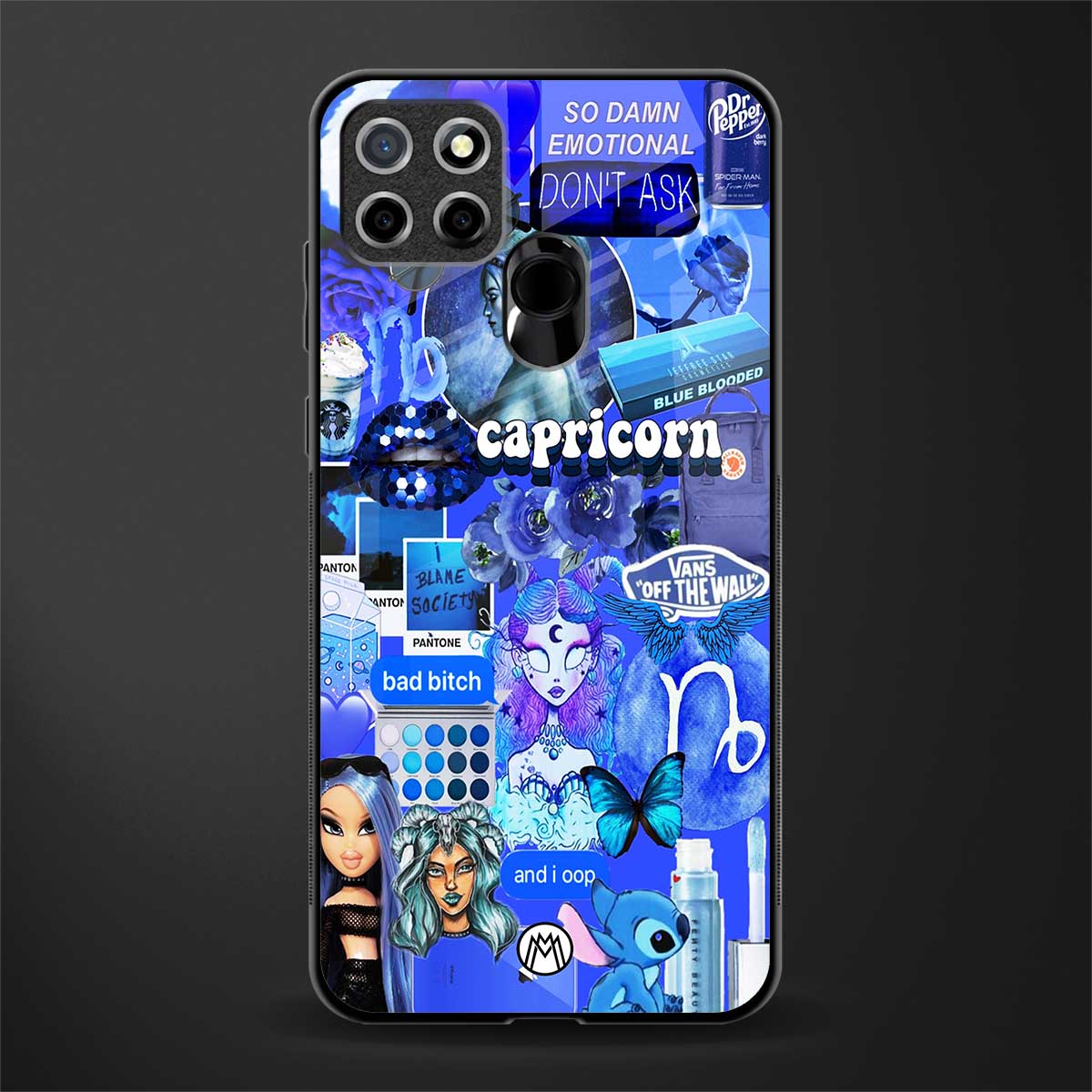 capricorn aesthetic collage glass case for realme narzo 20 image