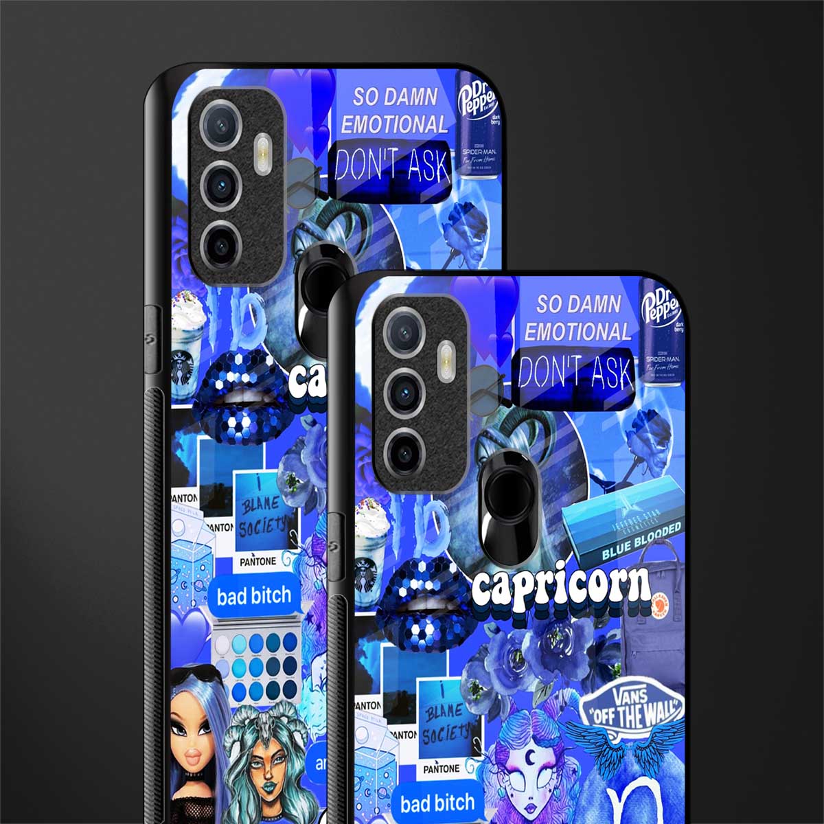 capricorn aesthetic collage glass case for oppo a53 image-2