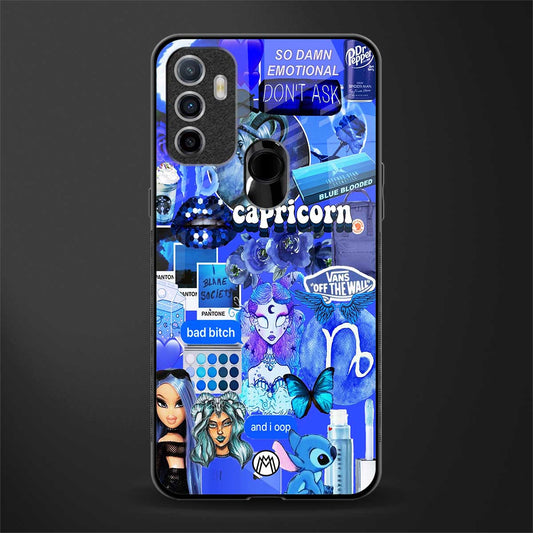 capricorn aesthetic collage glass case for oppo a53 image