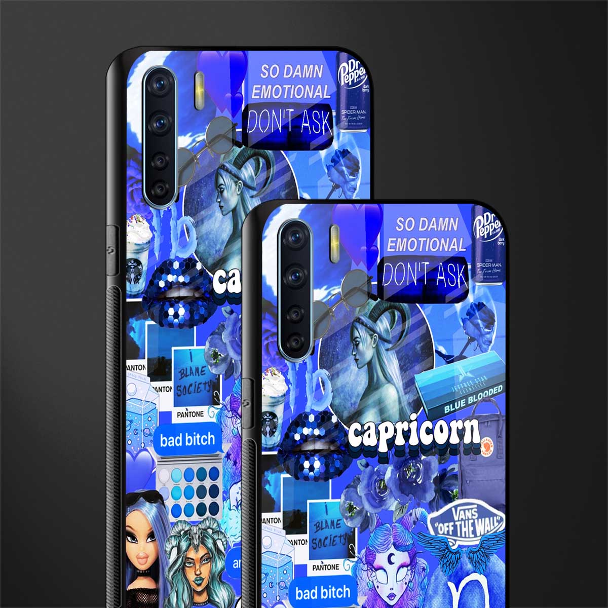 capricorn aesthetic collage glass case for oppo f15 image-2