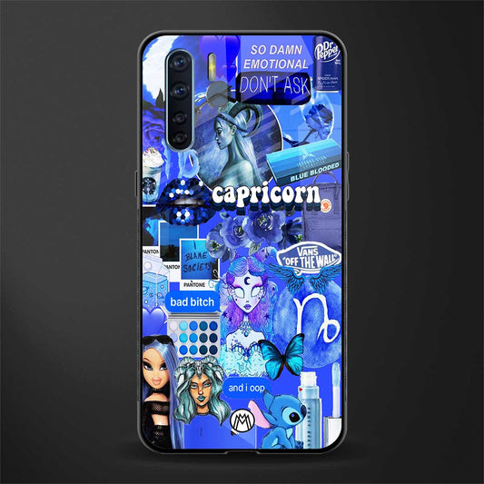 capricorn aesthetic collage glass case for oppo f15 image