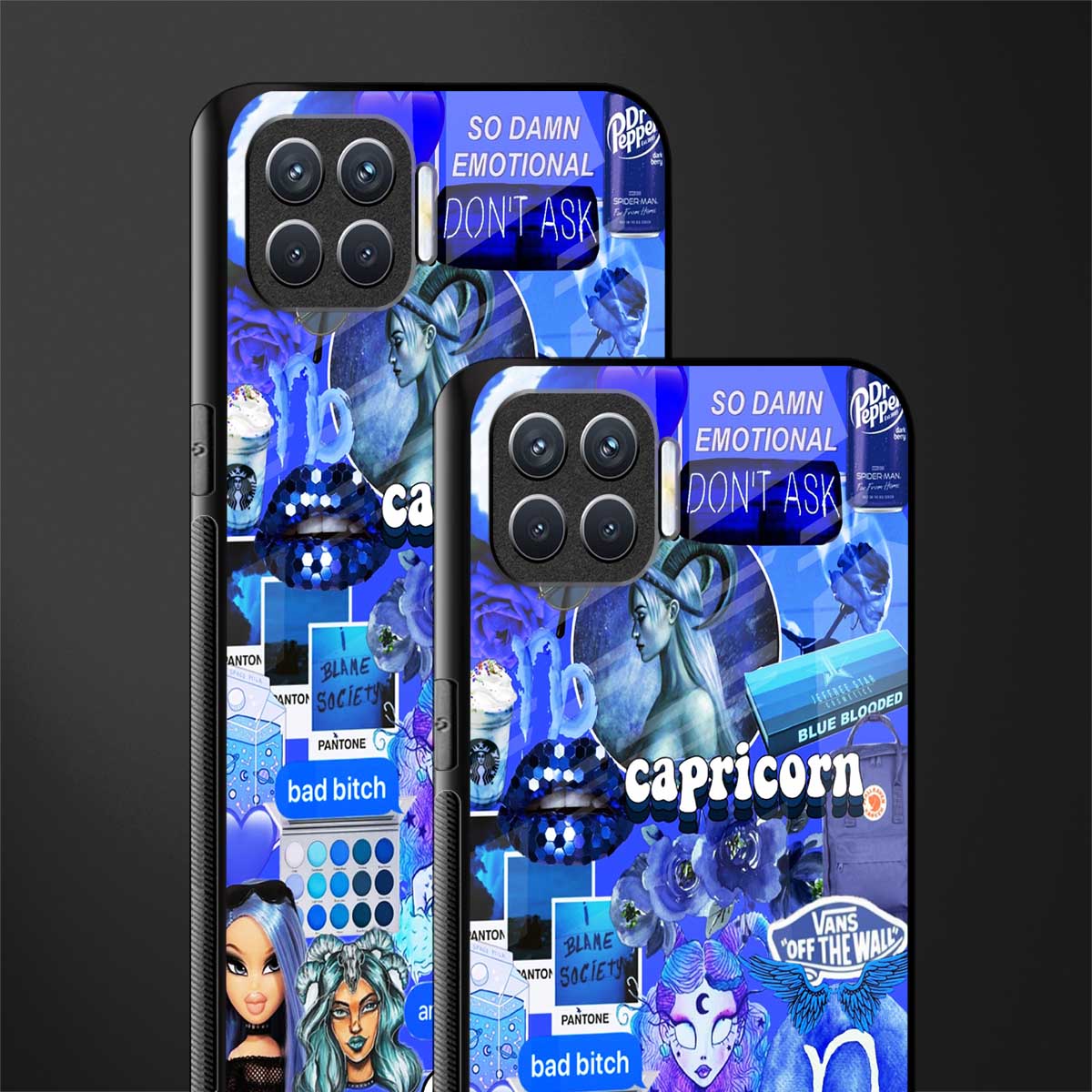 capricorn aesthetic collage glass case for oppo f17 image-2