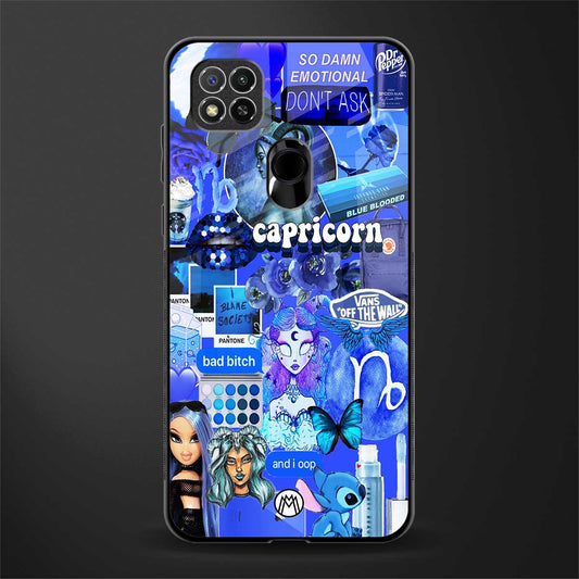 capricorn aesthetic collage glass case for redmi 9 image