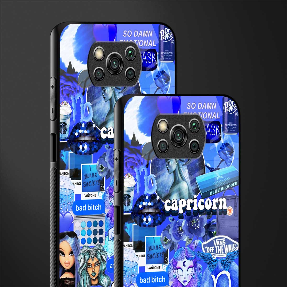 capricorn aesthetic collage glass case for poco x3 pro image-2
