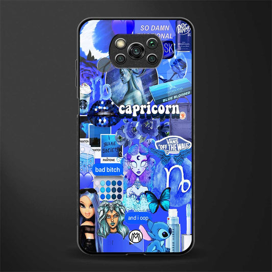 capricorn aesthetic collage glass case for poco x3 image