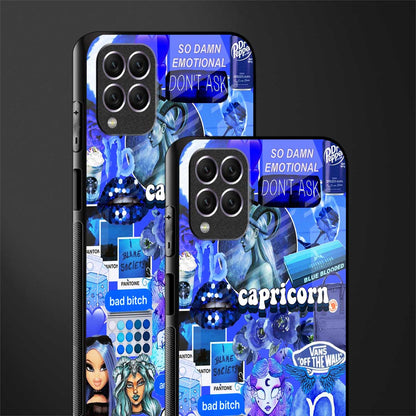 capricorn aesthetic collage glass case for samsung galaxy f62 image-2