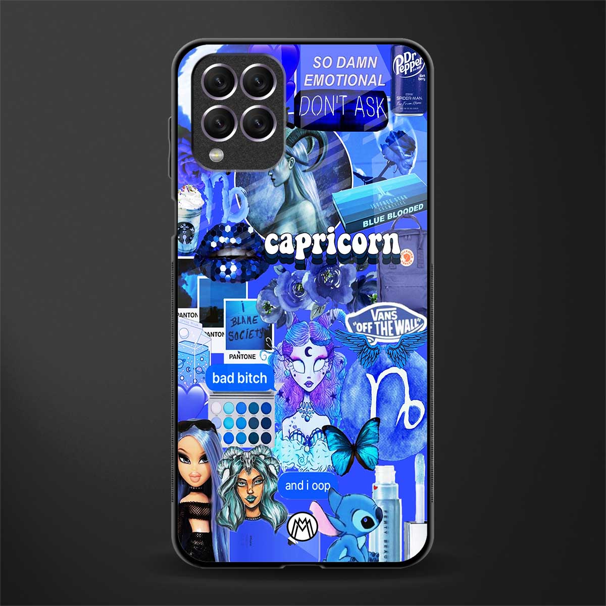 capricorn aesthetic collage glass case for samsung galaxy f62 image