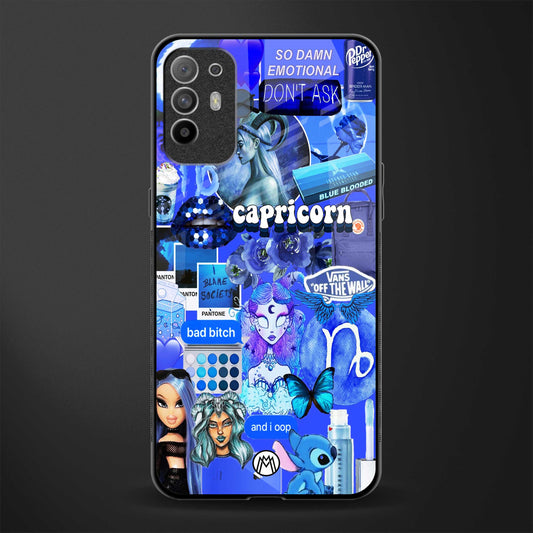 capricorn aesthetic collage glass case for oppo f19 pro plus image