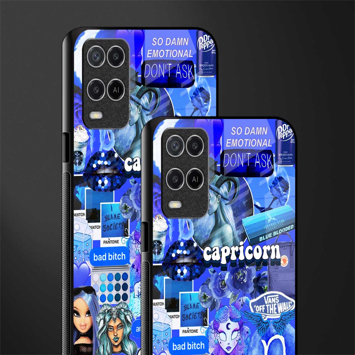 capricorn aesthetic collage glass case for oppo a54 image-2