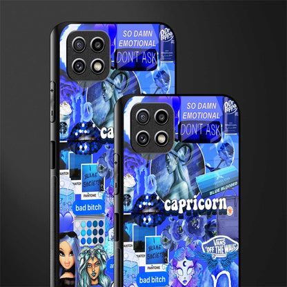 capricorn aesthetic collage glass case for samsung galaxy a22 5g image-2