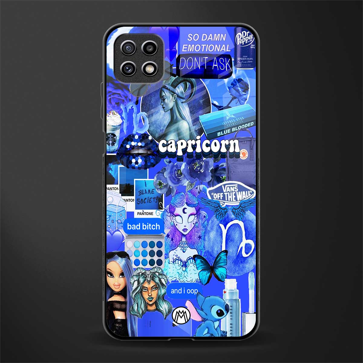 capricorn aesthetic collage glass case for samsung galaxy a22 5g image
