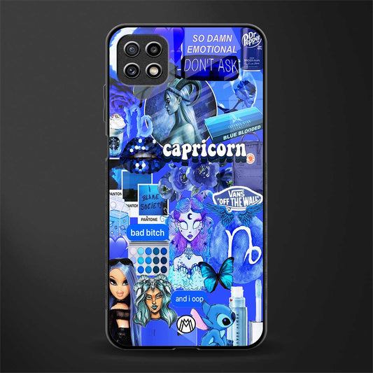 capricorn aesthetic collage glass case for samsung galaxy a22 5g image