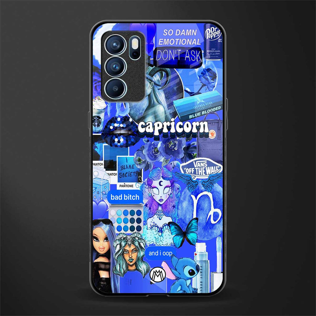 capricorn aesthetic collage glass case for oppo reno6 pro 5g image