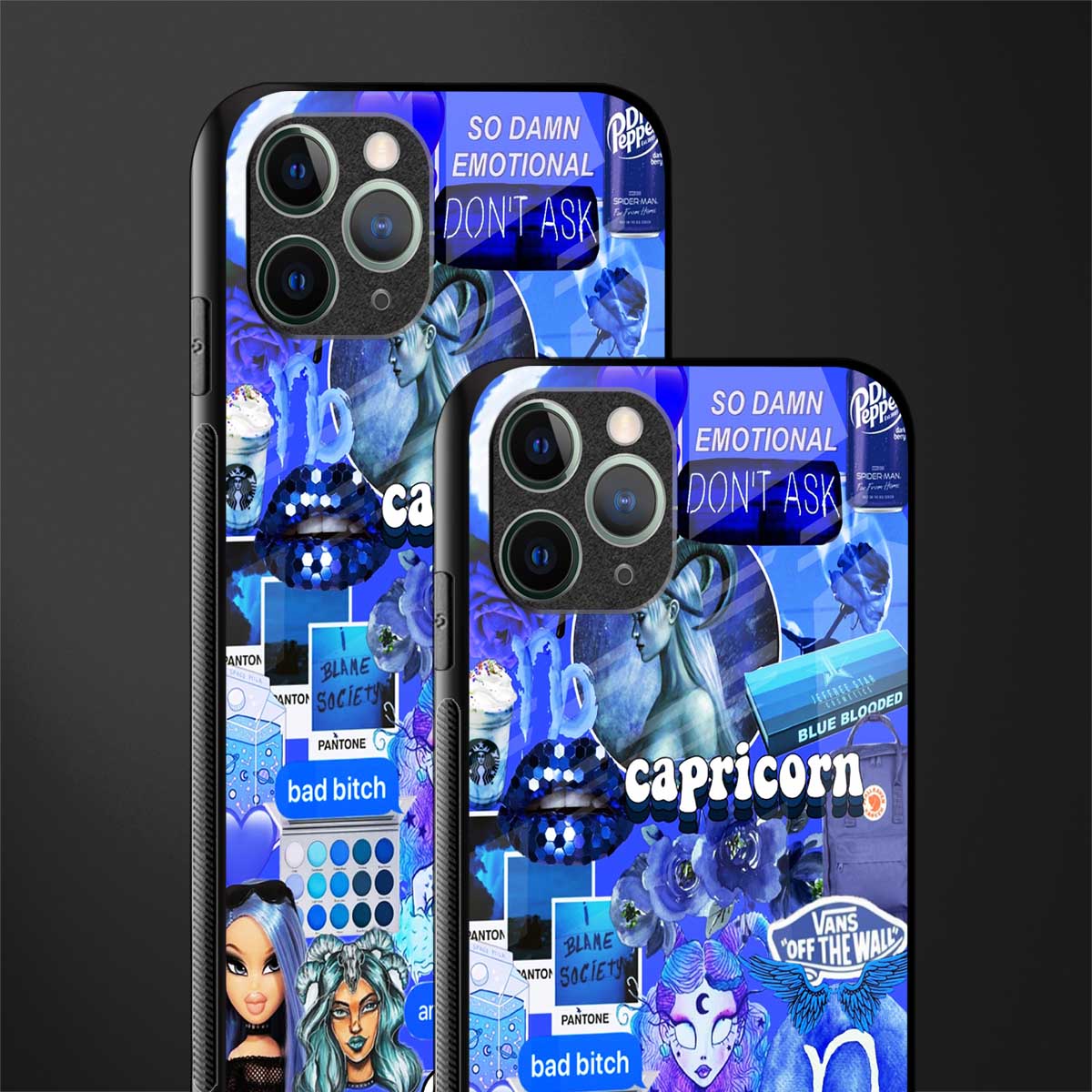 capricorn aesthetic collage glass case for iphone 11 pro image-2