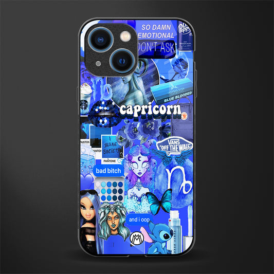 capricorn aesthetic collage glass case for iphone 13 mini image