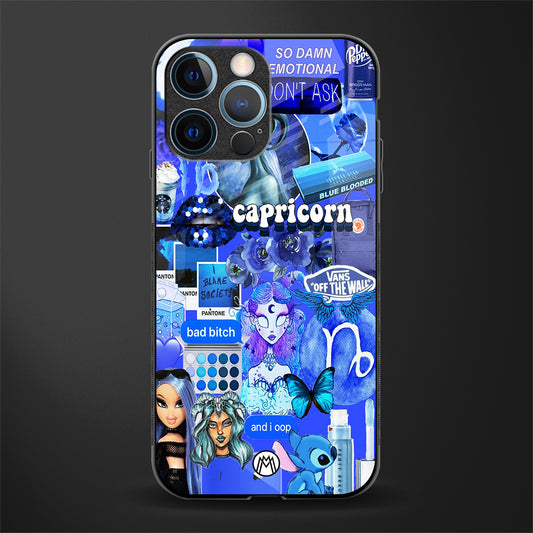 capricorn aesthetic collage glass case for iphone 12 pro image