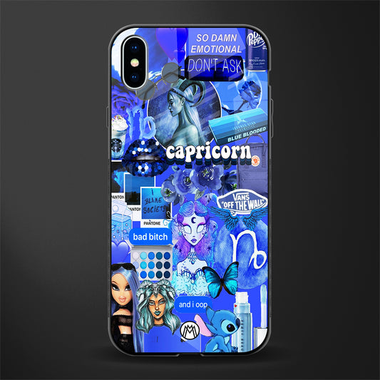 capricorn aesthetic collage glass case for iphone xs max image