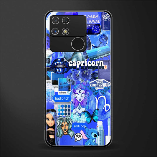 capricorn aesthetic collage back phone cover | glass case for realme narzo 50a
