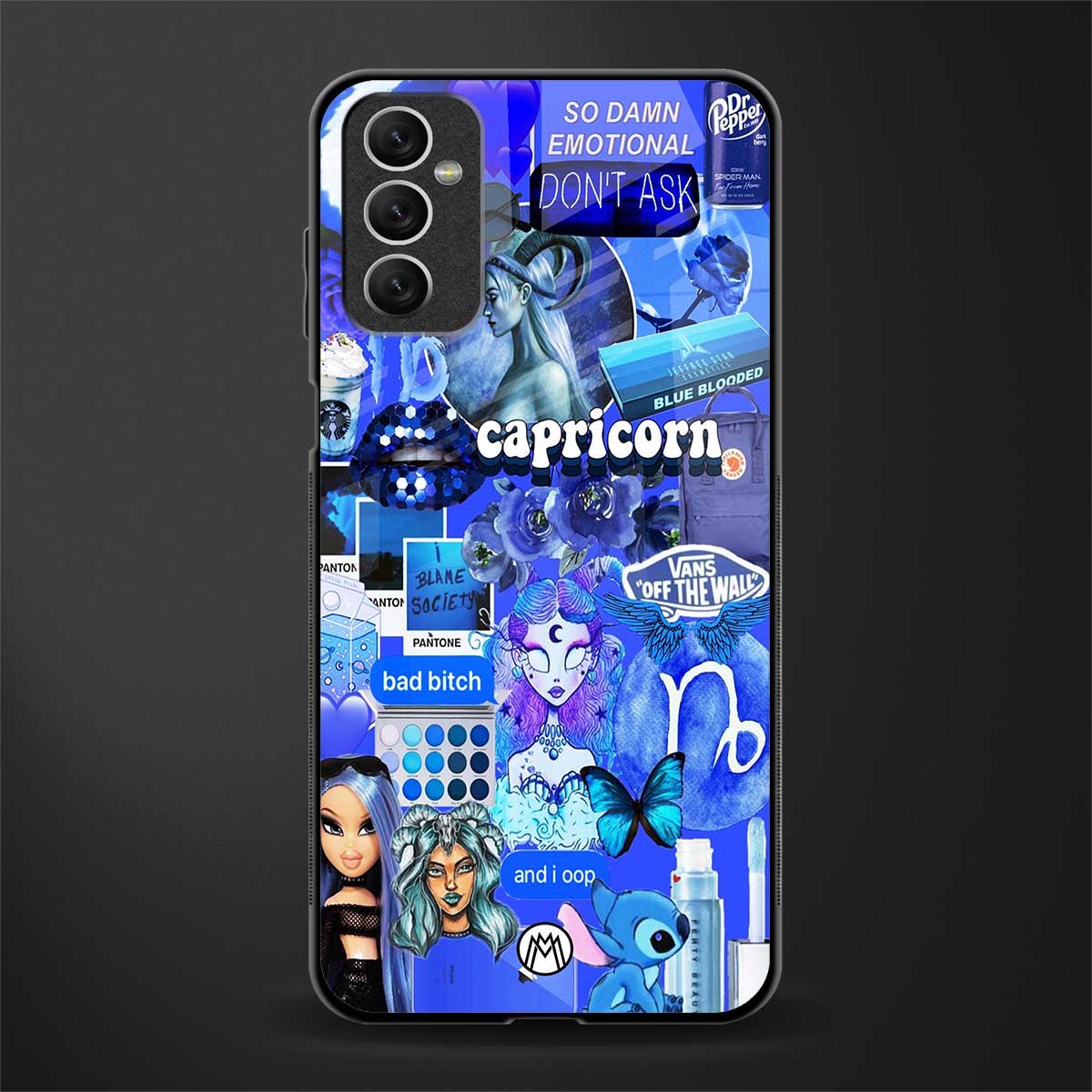 capricorn aesthetic collage glass case for samsung galaxy m52 5g image