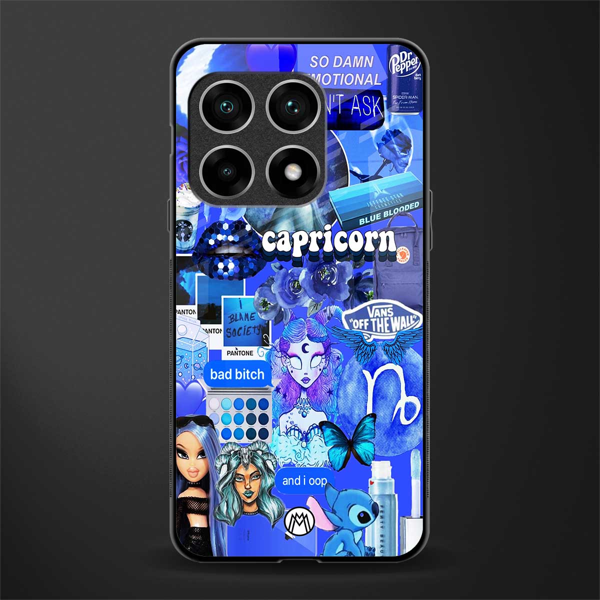 capricorn aesthetic collage glass case for oneplus 10 pro 5g image