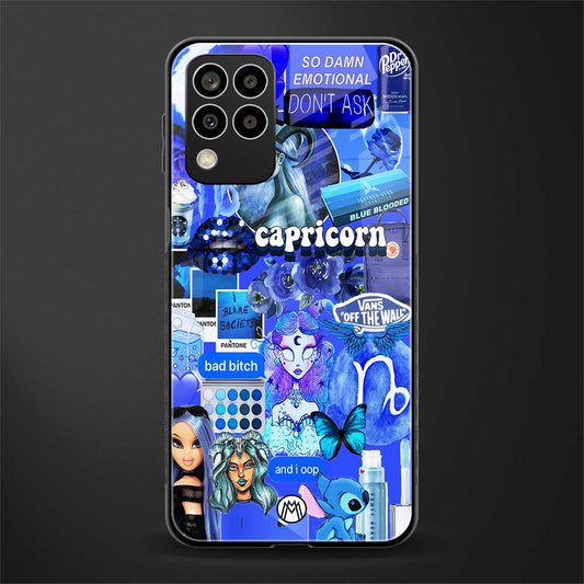 capricorn aesthetic collage back phone cover | glass case for samsung galaxy m33 5g