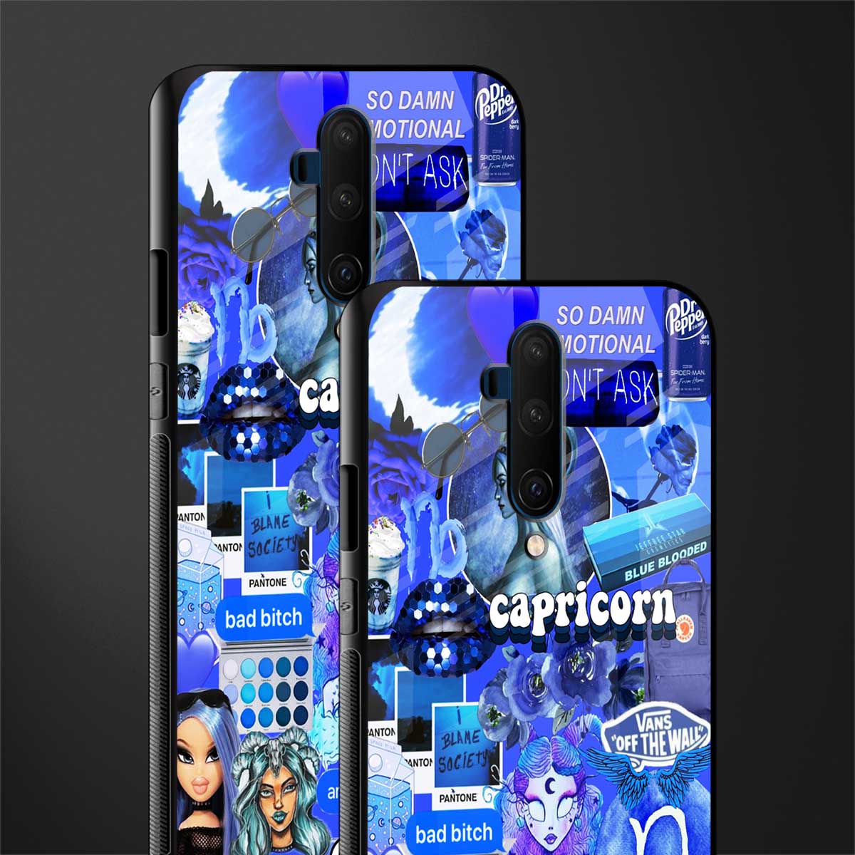 capricorn aesthetic collage glass case for oneplus 7t pro image-2