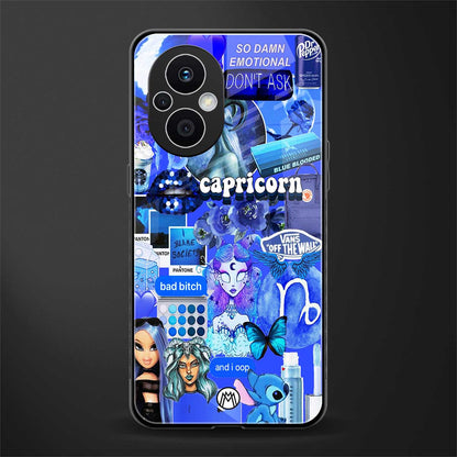 capricorn aesthetic collage back phone cover | glass case for oppo f21 pro 5g