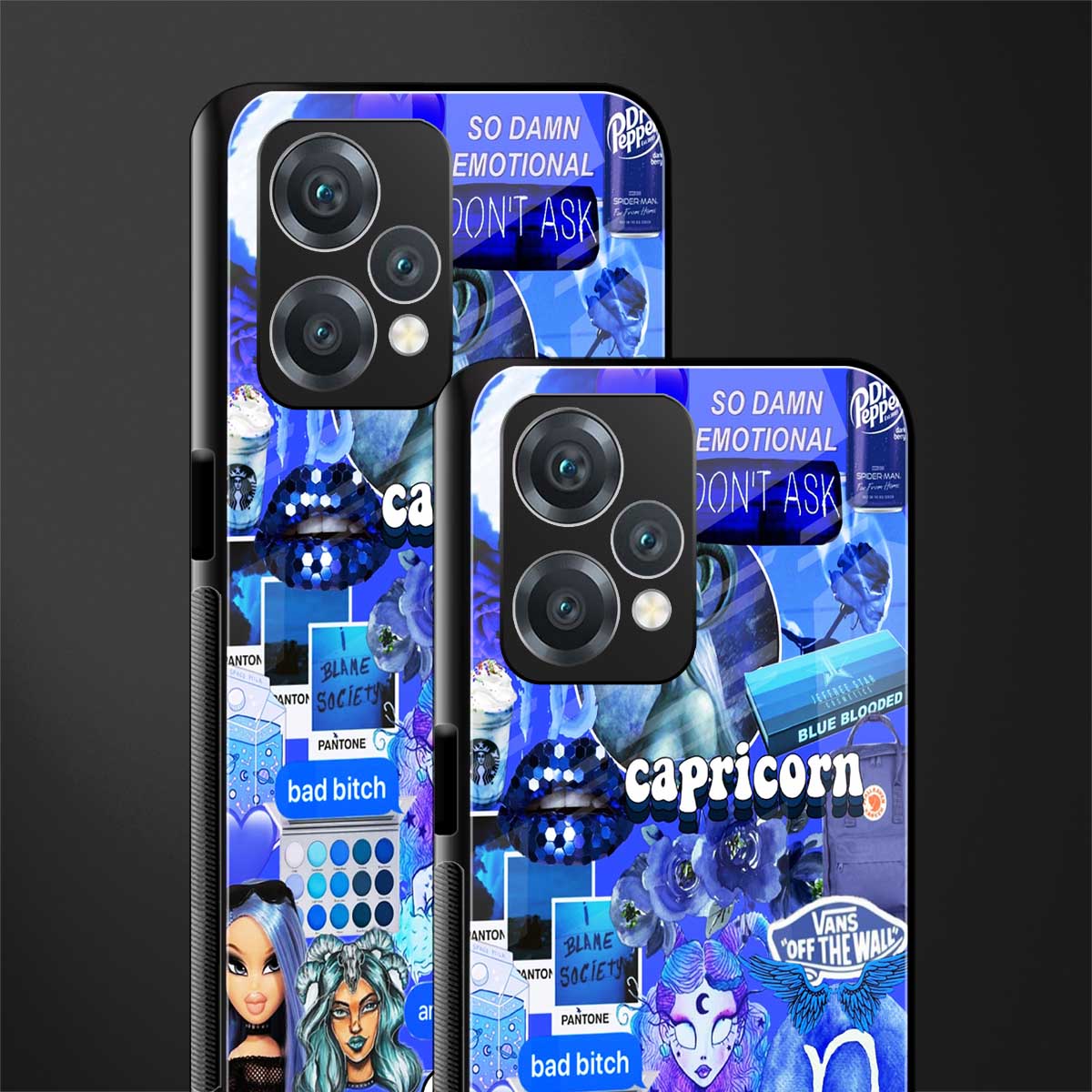 capricorn aesthetic collage back phone cover | glass case for oneplus nord ce 2 lite 5g
