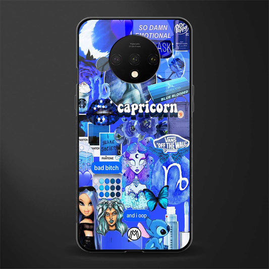 capricorn aesthetic collage glass case for oneplus 7t image