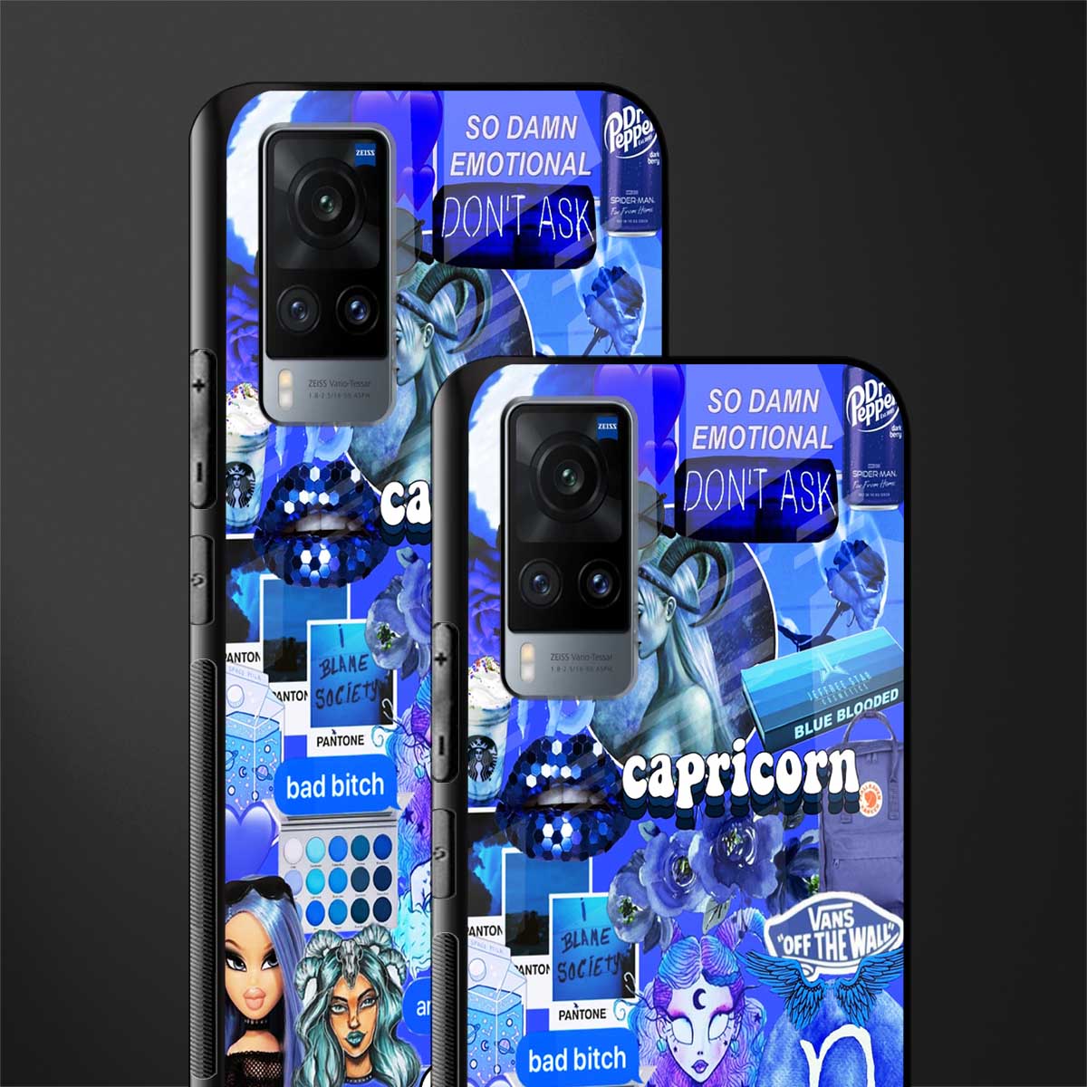 capricorn aesthetic collage glass case for vivo x60 image-2