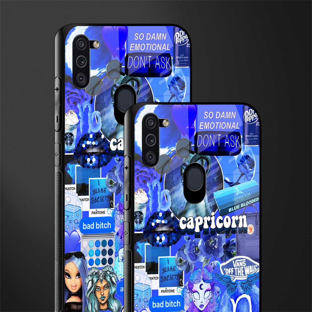 capricorn aesthetic collage glass case for samsung galaxy m11 image-2
