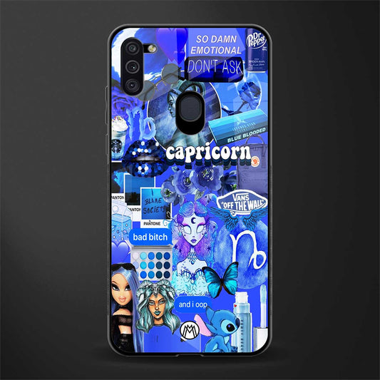 capricorn aesthetic collage glass case for samsung a11 image