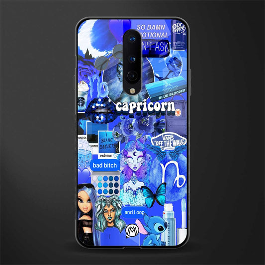 capricorn aesthetic collage glass case for oneplus 8 image