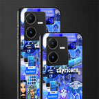 capricorn aesthetic collage back phone cover | glass case for vivo y22