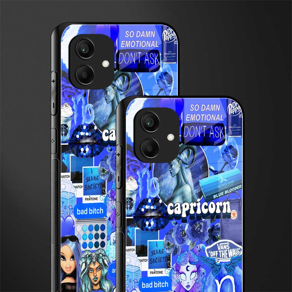 capricorn aesthetic collage back phone cover | glass case for samsung galaxy a04