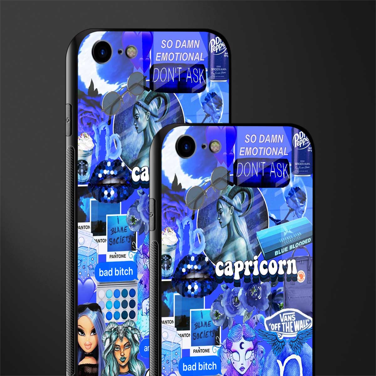 capricorn aesthetic collage glass case for iphone 7 image-2