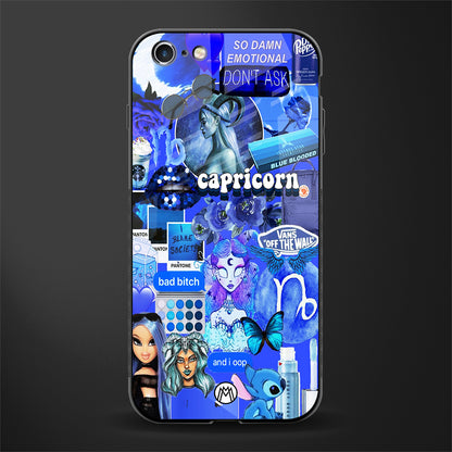 capricorn aesthetic collage glass case for iphone 6 image
