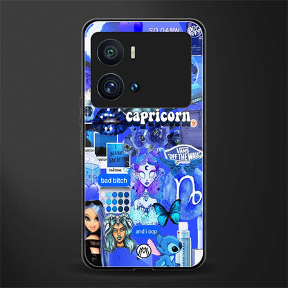 capricorn aesthetic collage back phone cover | glass case for iQOO 9 Pro