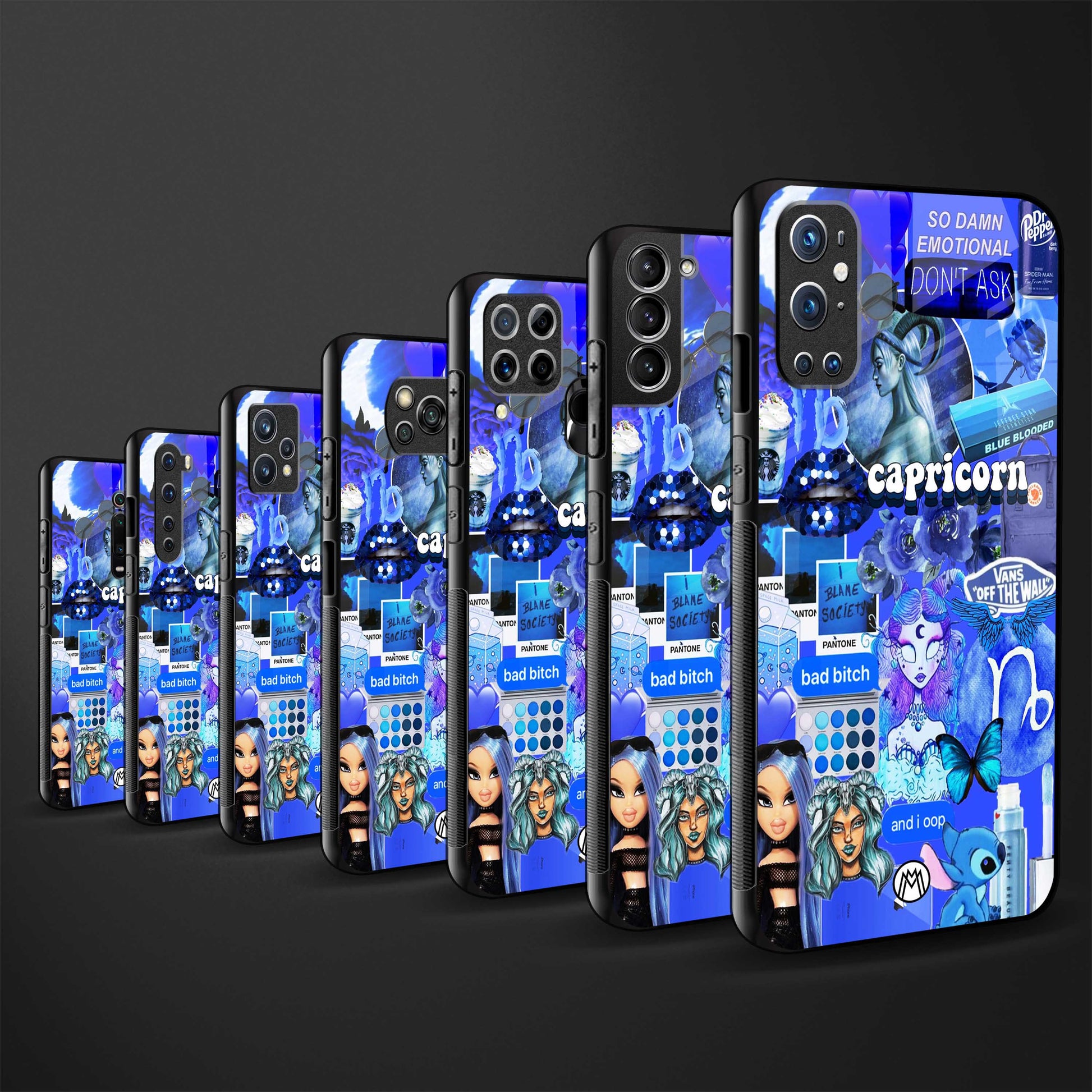 capricorn aesthetic collage glass case for realme narzo 10 image-3