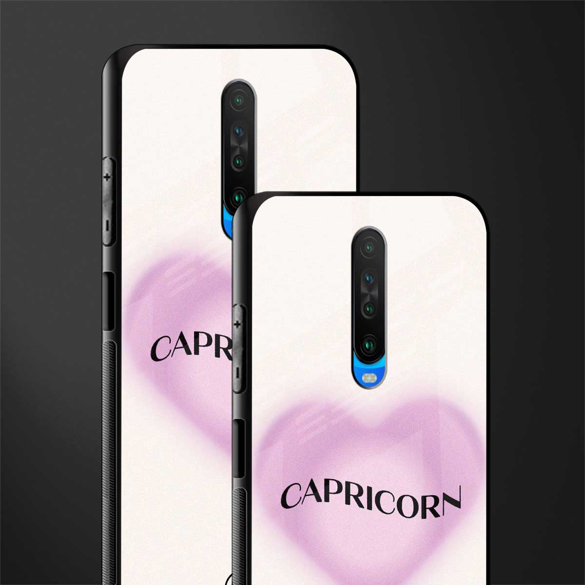 capricorn minimalistic glass case for poco x2 image-2